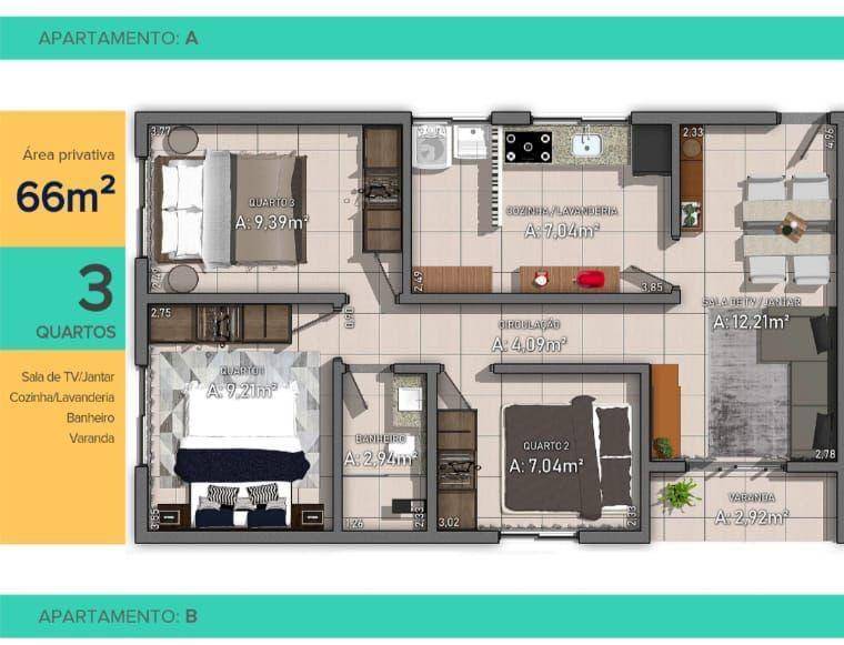 Apartamento, 3 quartos, 67 m² - Foto 12